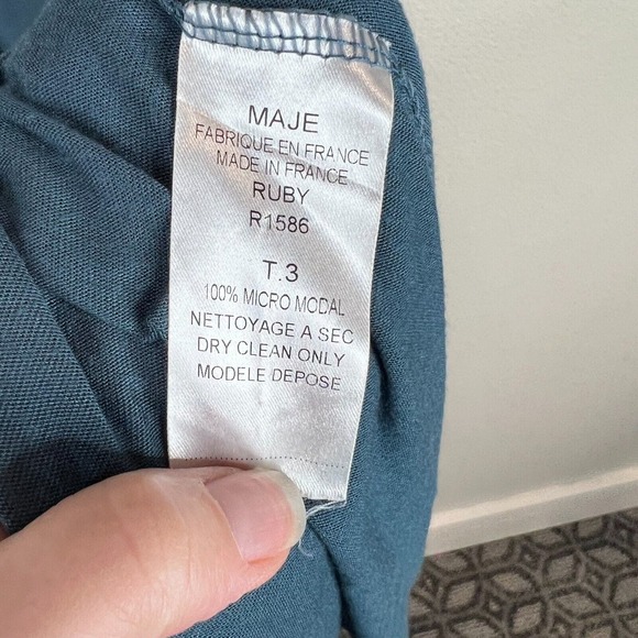 Maje Women Stunning Ruby Dress Sleeveless Scoop Neck Navy Blue Size 3 - Picture 8 of 11